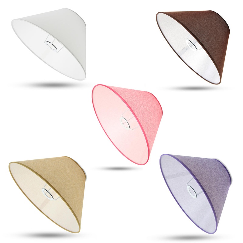 13*36*18CM Ceiling Lamp Shade Cotton Textured Fabric PVC Linen Room Table Lampshape