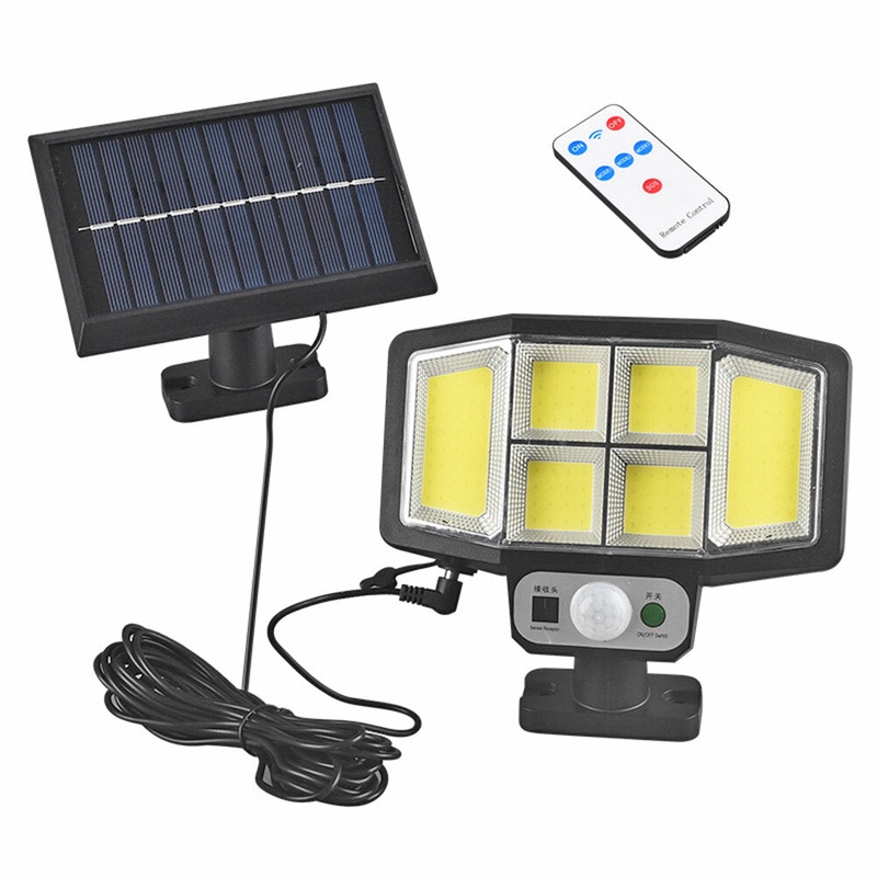 146LED 161LED Solar Lamps PIR Motion Sensor Remote Control Outdoors Solar Light Garden IP65 Waterproof Courtyard Sunlight Powered Security Lighting