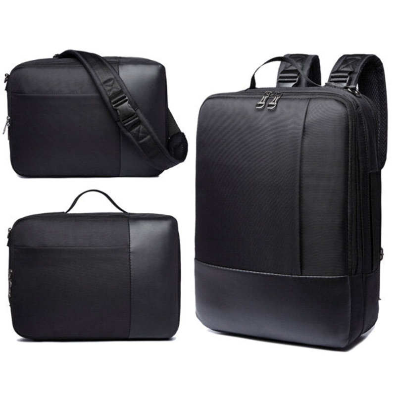 16.5inch Laptop Multifunctional Men Nylon Backpack Business Travel Handbag Crossbody Bag