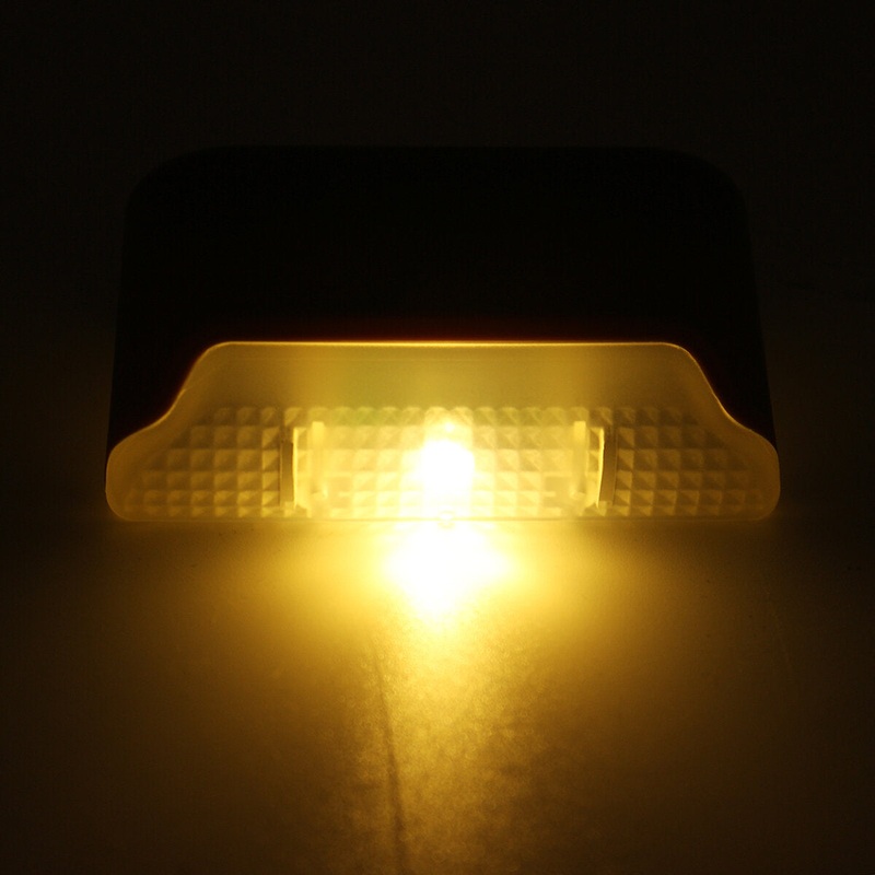 1PC/4PCS/6PCS Solar Powered LED Deck Light Warm White Outdoor Path Garden Stairs Step Fence Wall Lamp