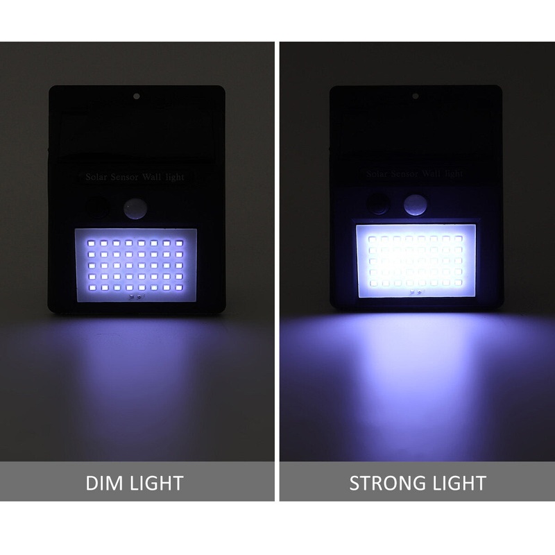 60 LED Solar PIR Motion Sensor Garden Outdoor Security Wall Light Wireless Light