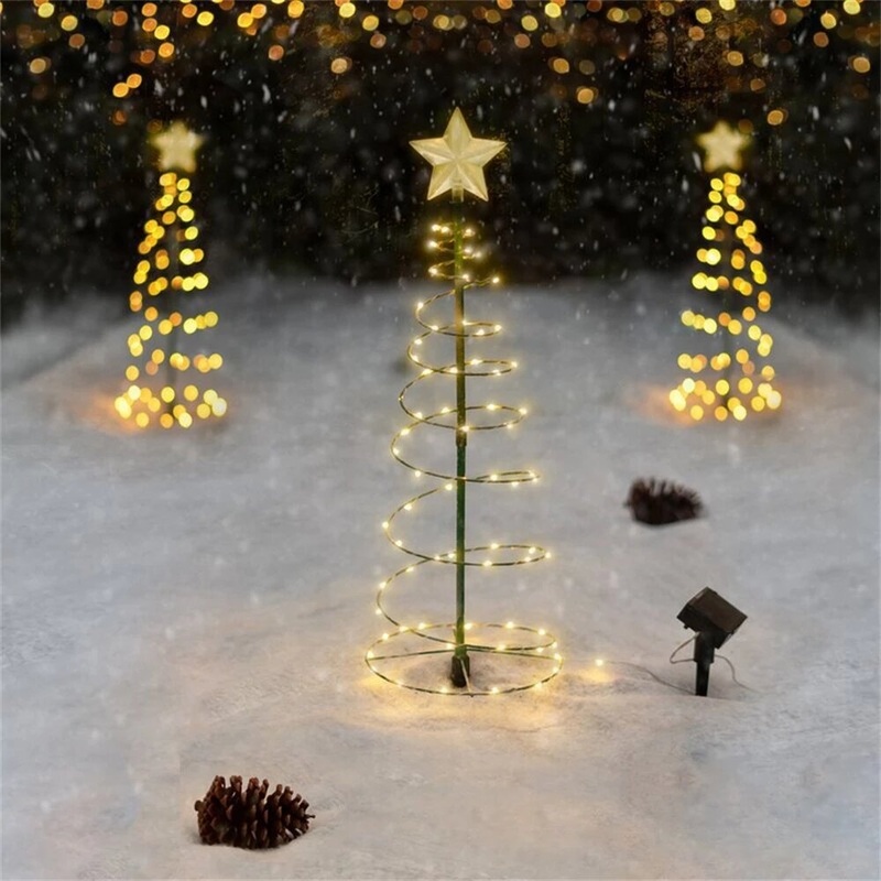 Creative Christmas Tree Lights Christmas Spiral Tree LED Light Outdoor Christmas Tree Light Xmas Decor Noel