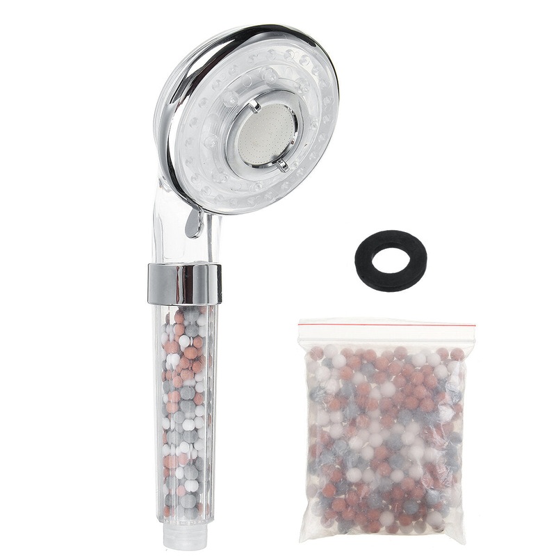 High Pressure Handheld Ionic Filter Shower Head Hose Holder Bathroom Healthy