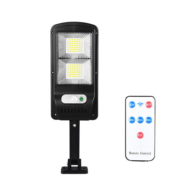 LED Solar Power Street Light PIR Motion Sensor Wall Lamp w/Remote Waterproof