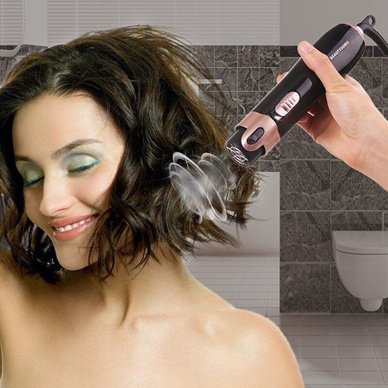 Multifunctional Hot Air Comb Four-in-one Negative Ion Wet And Dry Hair Dryer Hair Straightener Hair Curler Hair Dryer Comb