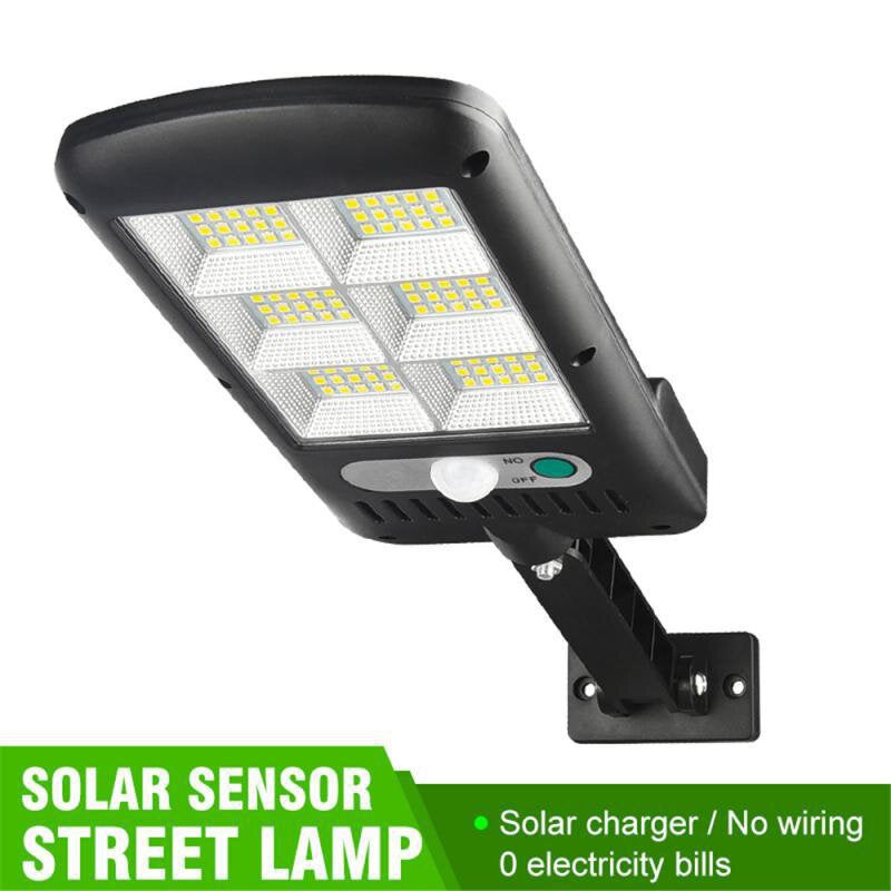 Outdoor Solar Street Wall Light PIR Sensor Motion LED COB Lamp Remote Control