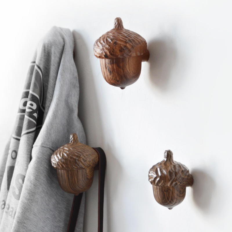 Vintage Resin Pincone Hanger Wall Mount Home Bathroom Cloth Towel Hanging Storage Holder