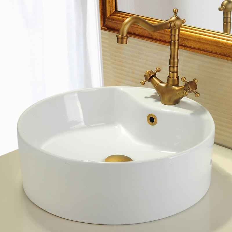WANFAN WF-0567 Bathroom Parts Basin faucet Sink Overflow Cover Brass Six-foot ring Bathroom Basin Ti