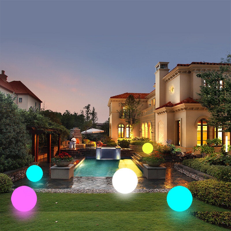 Waterproof LED Garden Ball Light RGB Underwater light IP68 Outdoor Christmas Decorations Wedding Party Lawn Lamps Swimming Pool Floating