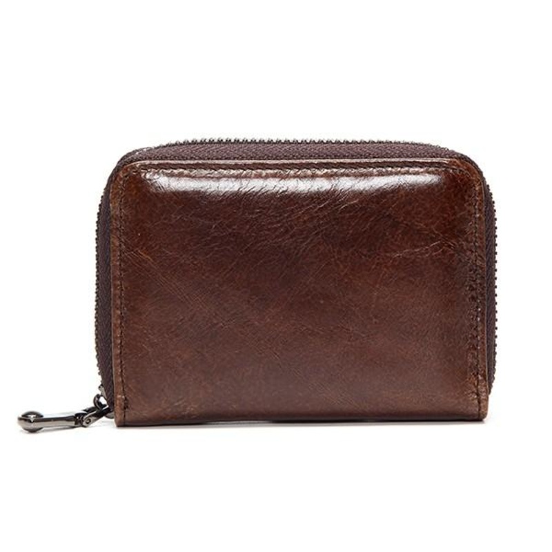 Casual Short Genuine Leather Wallet Cowhide Retro Card Holder