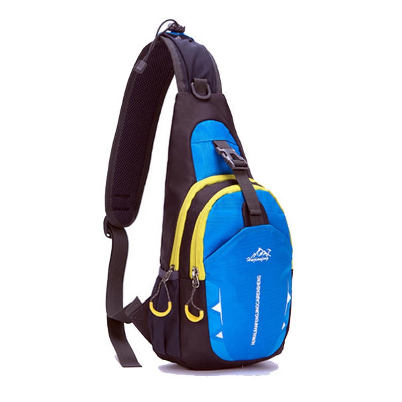 Men Women Nylon Waterproof Crossbody Bag Outdoor Sport Casual Chest Bag