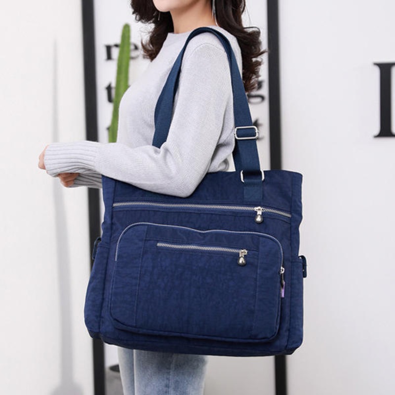 Nylon Shoulder Bag Multifunctional Messenger Diaper Bag for Women