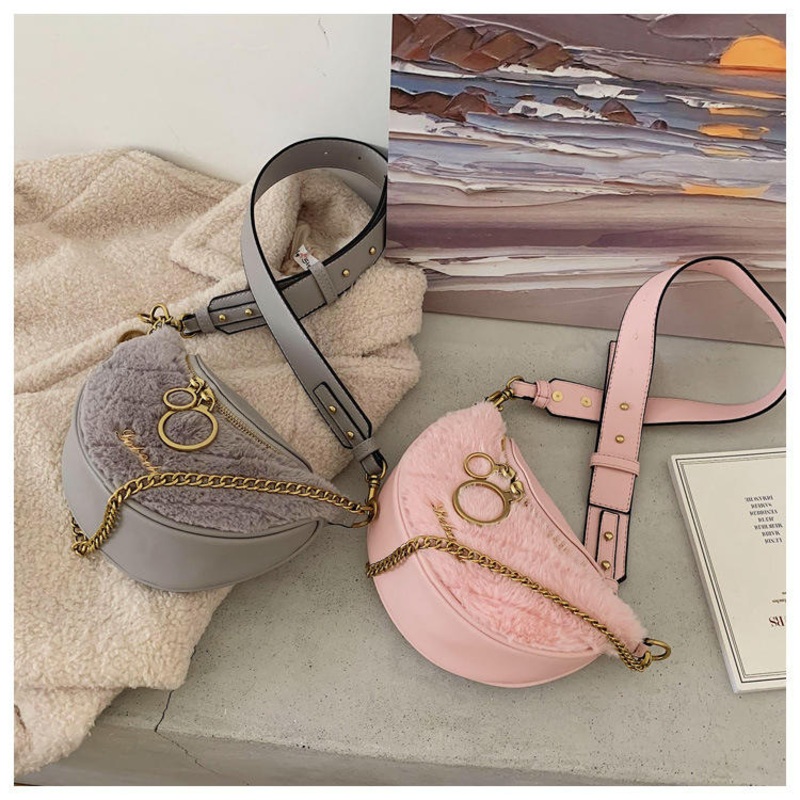 Women Fashion Semicircle Shoulder Bag Crossbody Bag For Outdoor Party