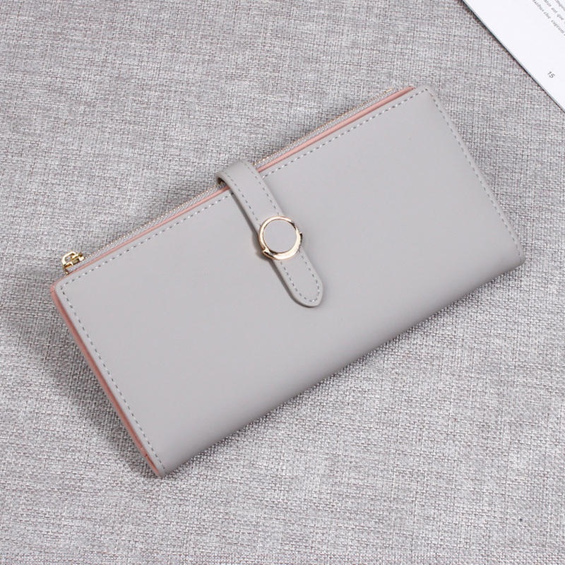 Women Faux Leather Double Fold Fashion Purse Card Holder