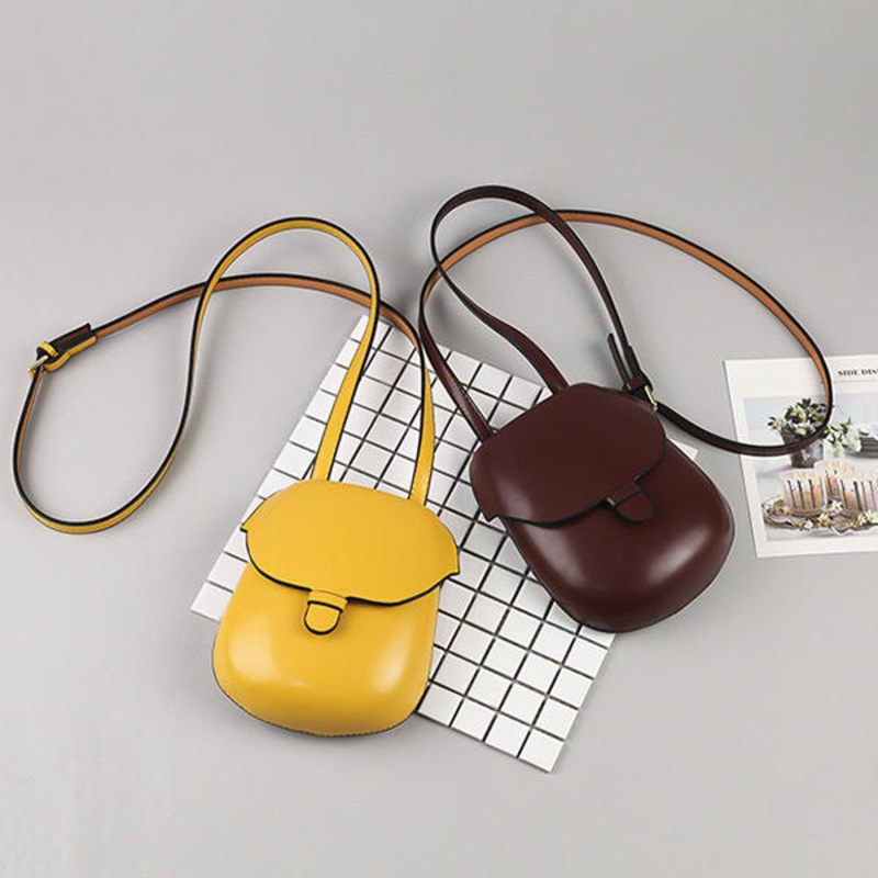 Women Faux Leather Shell Bag Leisure Shoulder Bag Bucket Bag Crossbody Bag Phone Bag