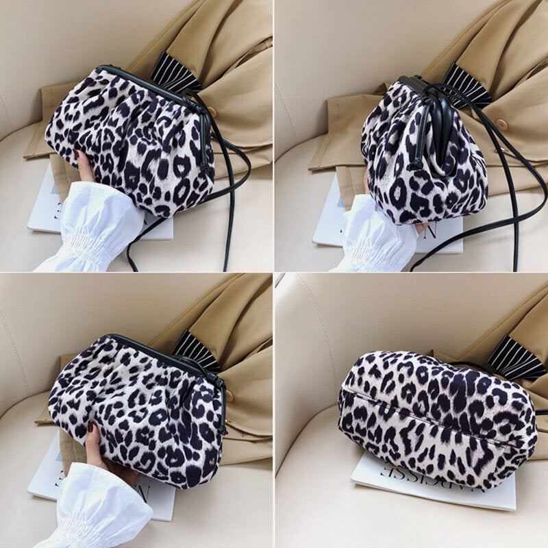 Women Plush Pouch Crossbody Bag Fashion Cloud Bag Shoulder Bag