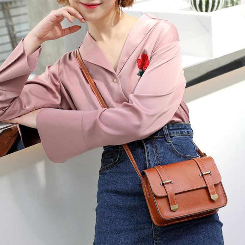Women PU Casual Small Shoulder Bag Fashion Purse Phone Bag