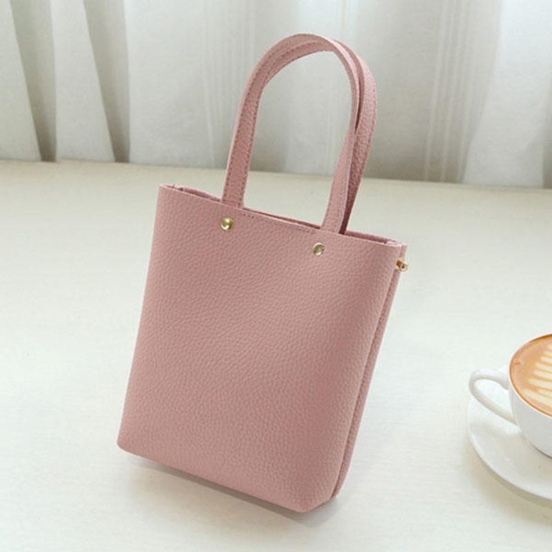 Women PU Leather Candy Color Small Handbag Phone Bag Shoulder Bag Crossbody Bag