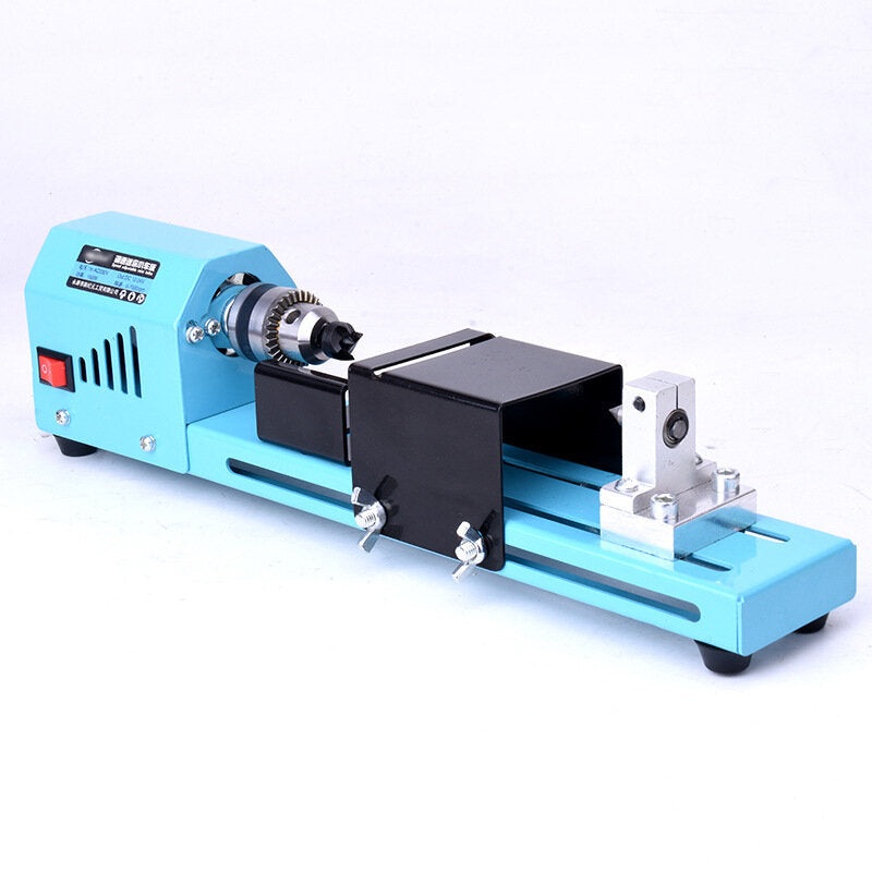 150W EU Plug Mini Wood Lathe Machine Miniature Pearl Lathe DIY Woodworking Pearl Lathe Machine Drill Rotary Tool