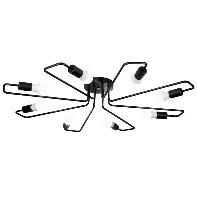 4/6/8 Head LED Iron Pendant Chandelier Steampunk Lamp Ceiling Light For Bedroom Home