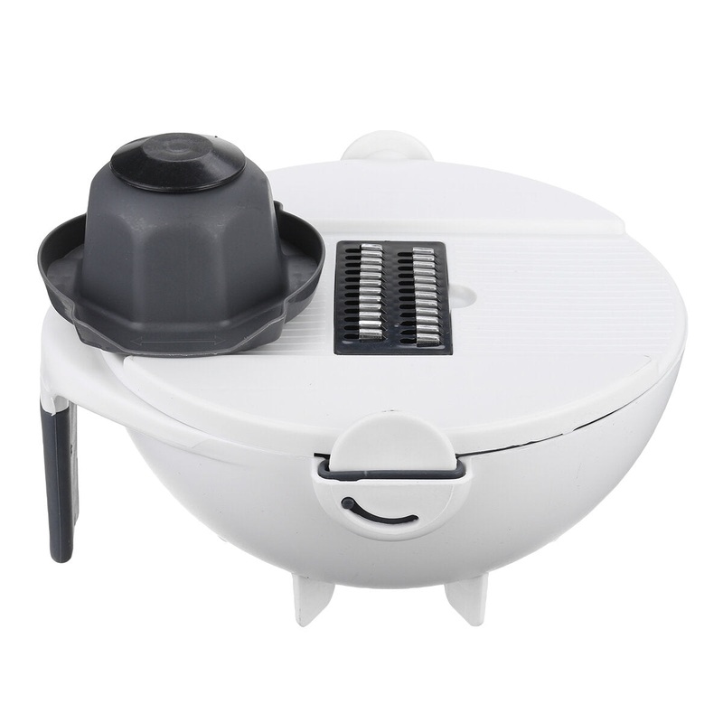 9 In 1 Vegetable Cutter with Drain Basket Multifunction Magic Rotate Portable Slicer Chopper Grater Shredder Kitchen Tool