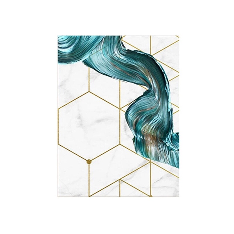 Abstract Landscape Geometric Mountain Golden Sun Art Home Decorative Wall Print Decorations