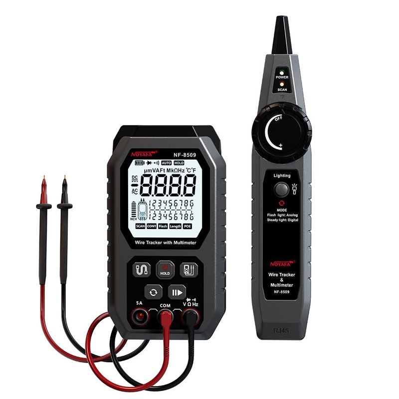 NOYAFA NF-8509 New 2 in 1 Network Cable Tester for NCV AC DC LCD POE Test Length Wiremap Tracker Tools With Multimeter Function