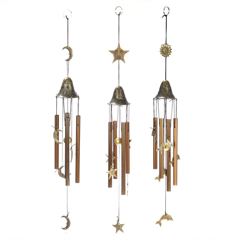 Wind Chimes Bell Pipe Feng Shui Organ House Decorations Star Moon Dolphin