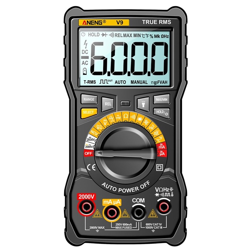 ANENG V9 Digital Multimeter 2000V Smart Professional Voltage Tester Capacimeter Voltmeter AC/DC Ammeter Electrical Tester Tools