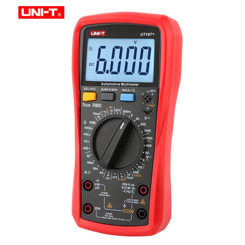 UNI-T UT107+ Automobile Multimeter High Precision True RMS Automobile Automatic Range Actual Value Digital Multimeter