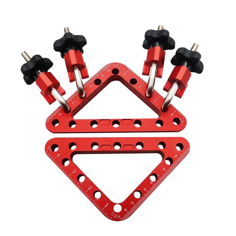 Woodworking 45/90 Degree Triangle Auxiliary Clamps Aluminum Alloy Wood Splicing Positioning Fixture Corner Clamping Ruler