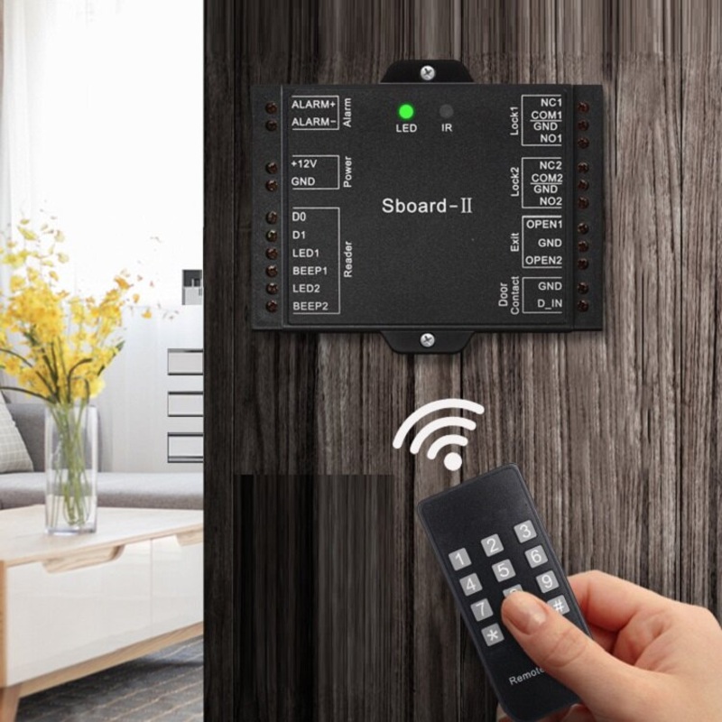 Mini Network 2 Reray Door Access Control Board for Electric Lock Card Reader Wiegand 26~37 Bits Output
