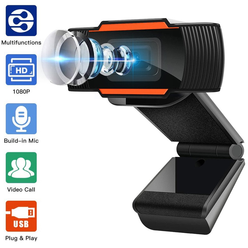 Webcam 1080P 720P 480P Full HD Web Camera USB Plug Web Cam For PC Computer Laptop Live Streaming Mini Video Cams with Microphone