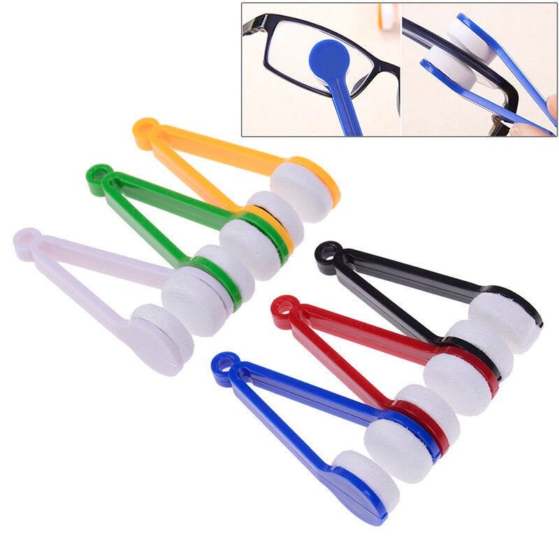 1PCS~5PCS Glasses Cleaner Brush Microfiber Clean Brush Mini Sun Glasses Eyeglass Cleaner Brush Cleaning Spectacles Tool