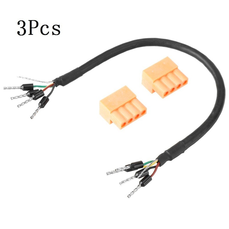 3Pcs M5Stack 24AWG 4-Core Twisted Pair Shielded Cable RS485 RS232 CAN Data Communication Line 0.2M