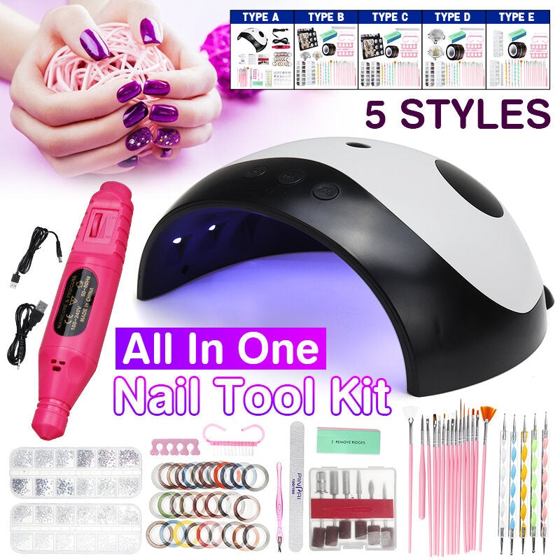 Nail tool set Panda phototherapy lamp Nail polisher Nail stick drill