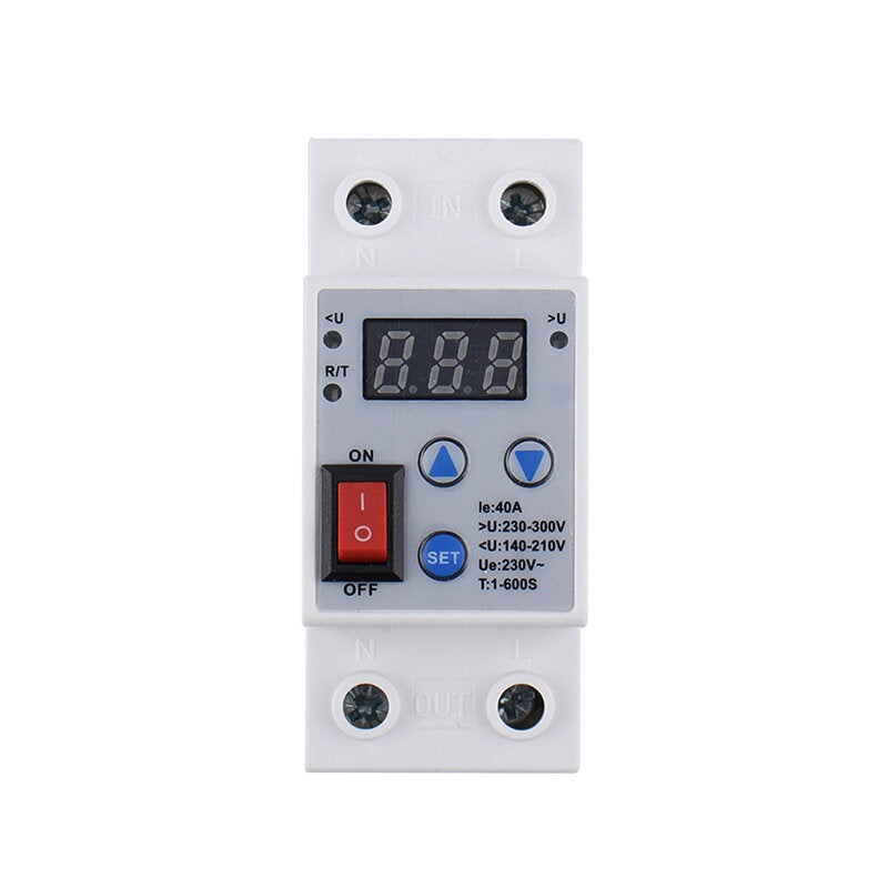 1-40A High-precision Intelligent Over Under Voltage Protector Relay Overcurrent On/Off Protection Rocker Switch HD11VA