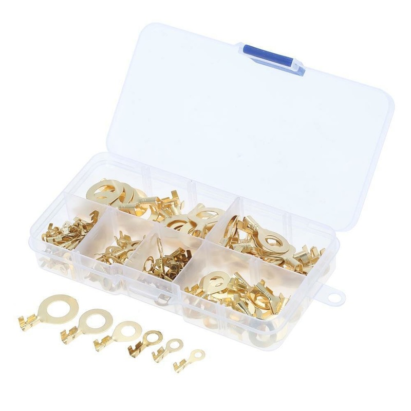 150PCS M3-M10 O-shaped Ring Cold Compression Terminal Cable Lug Wire Connector Ring Terminal Assortment Kit