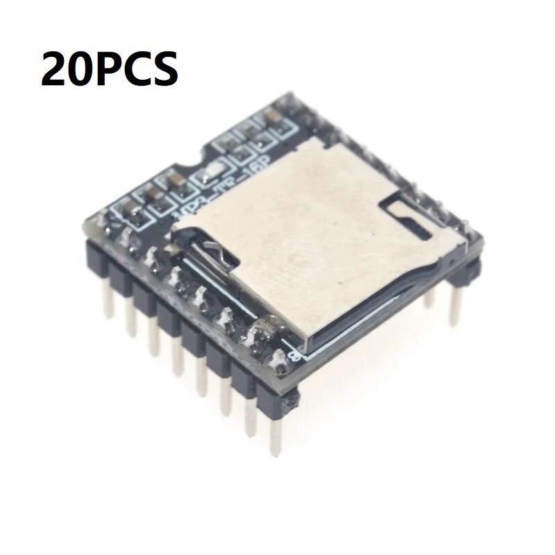 20PCS Mini MP3 Player Module TF Card U Disk Mini MP3 Player Audio Voice Module Board For DFPlayer