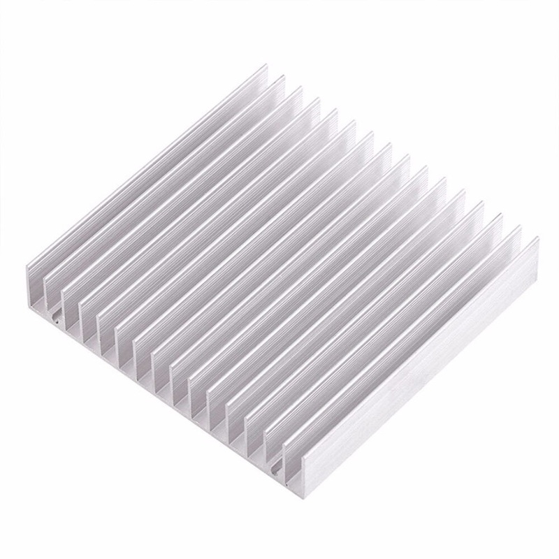 Aluminum Heatsink 100*100*18mm MOS Tube Heat Sinks Radiator for IC Module PC Computer LED PCB Semiconductor Devices with 16 Pcs Fins