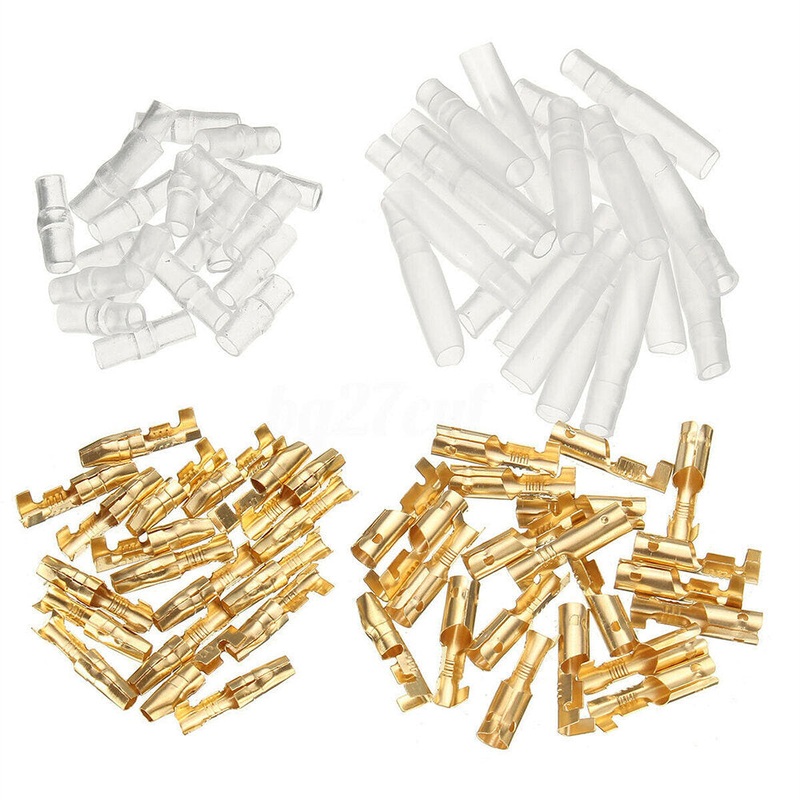 TJ0137 200PCS 4.0 Bullet Male-female Docking Terminal Cold-press Terminal Connector with Insulation Sheath