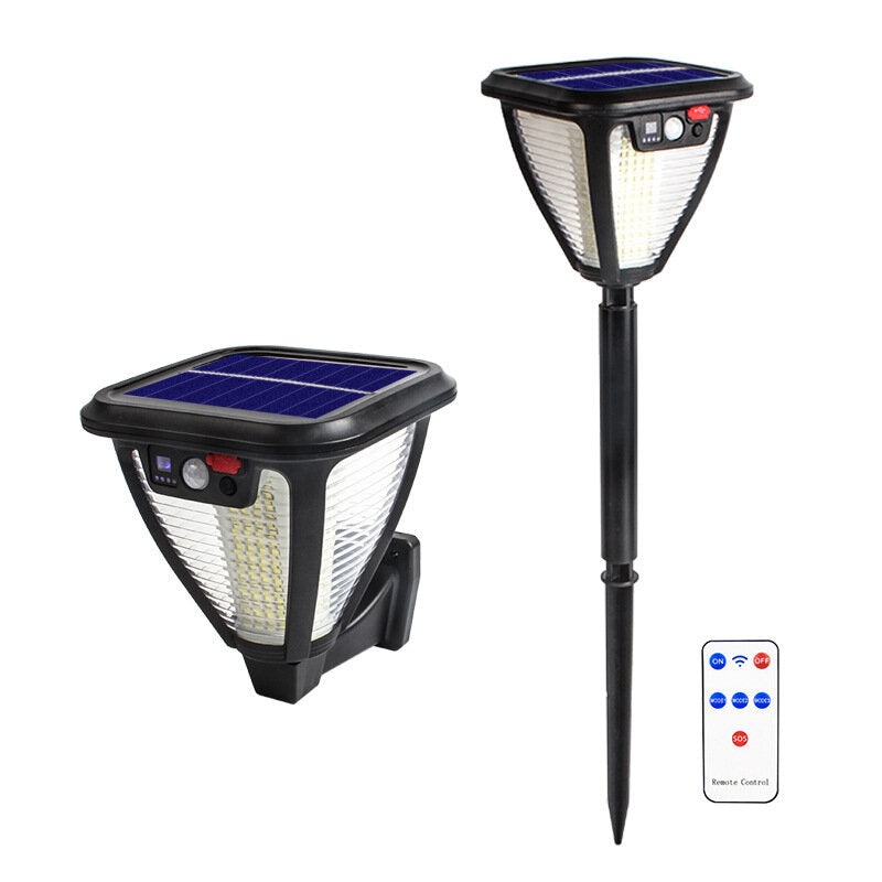 100 LED Solar Lantern Outdoor Solar Wall Lights 360 Angle Illumination Solar Motion Sensor Lawn Lights with USB Charging