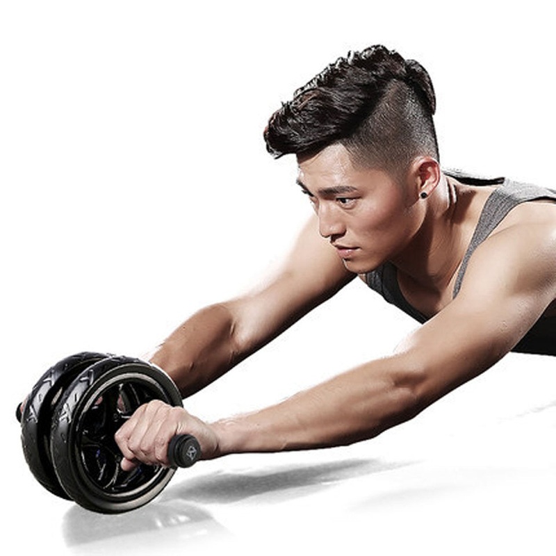 2/3-Wheeled Ab Abdominal Wheel Roller + Knee Pad  Home Muscle Trainer Gym Fitness Exercise Tools