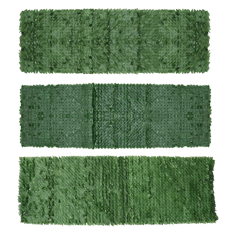 3Mx1M Artificial Faux Ivy Leaf Privacy Fence Screen Decor Panels Hedge Garden  Outdoor Wall Cover