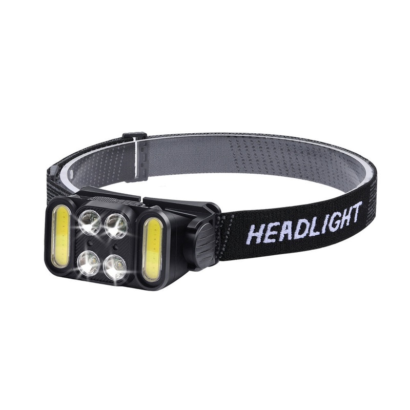 6 Modes Motion Sensor Headlamp Powerful LED Headlight Head Lamp COB Head Light For Camping Fishing Cycling