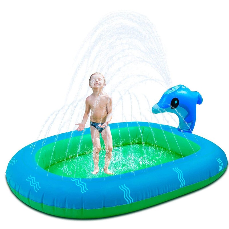 Dolphin Inflatable Water Jet Game Pool  Lawn Game Pool