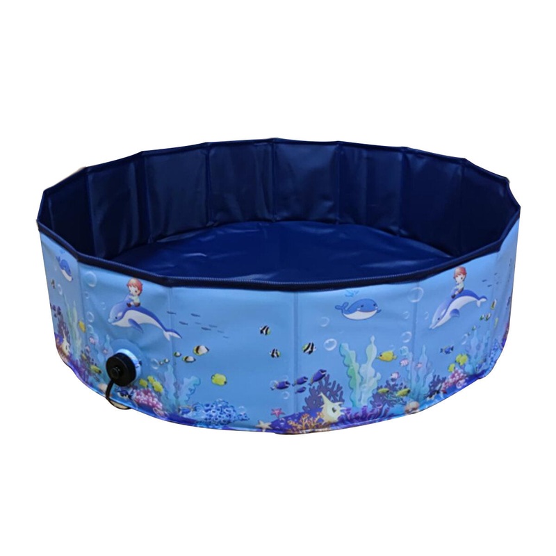 Inflatable PVC Sea World Pattern Swimming Pool Playing Folding Pool Funny for Children Toddlers Boys Girls