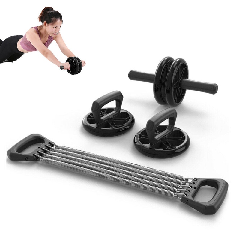 Muscle Training Double Wheel Abdominal Roller Stretch Indoor Sports Exercise Tools Fitness Equipment
