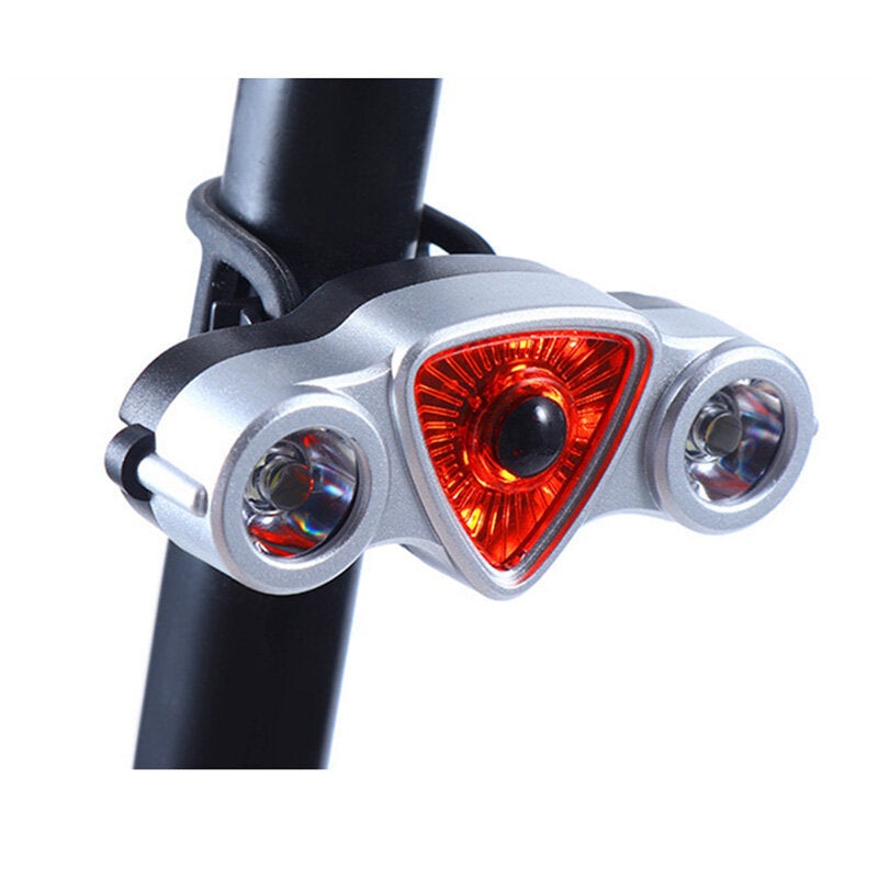 9+2LED Bike Tail Light USB Charging Warning Light Mountain Bike Tail   Light