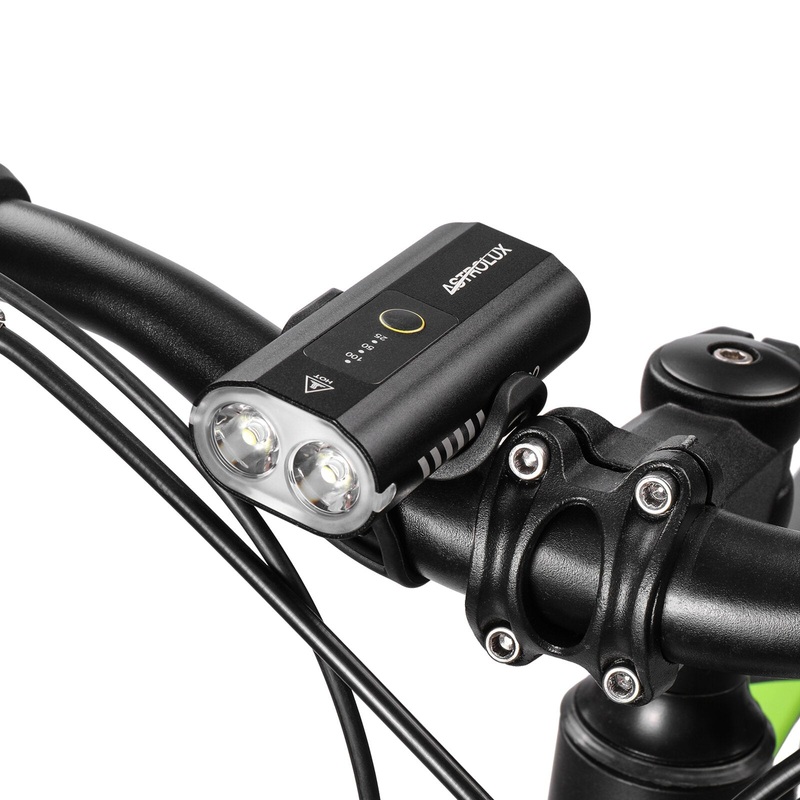 Astrolux BC2 Double LED 800LM Bright Bike Light USB Rechargeable Bicycle Front Light Warning Light LED Mountain Front Riding Headlight Flashlight